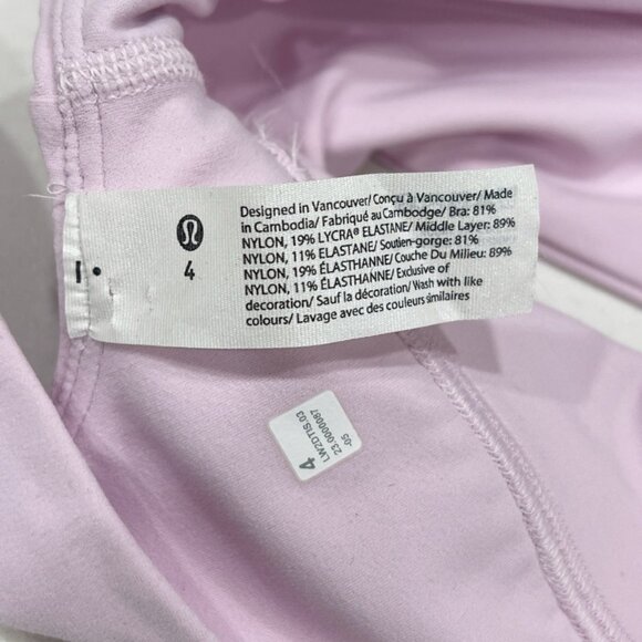 Lululemon Align V-Neck Bra *Light Support, A/B Cup Meadowsweet Pink - Picture 7 of 9